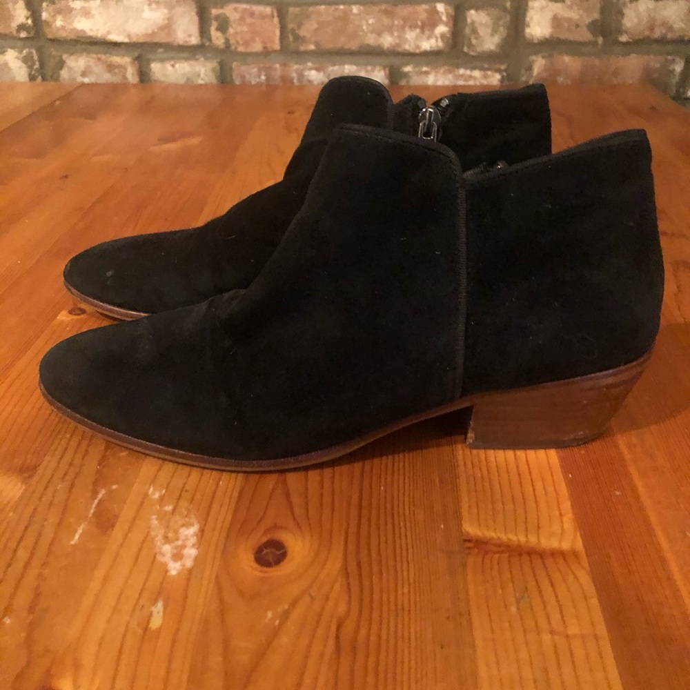 Black suede Sam Edelman booties
